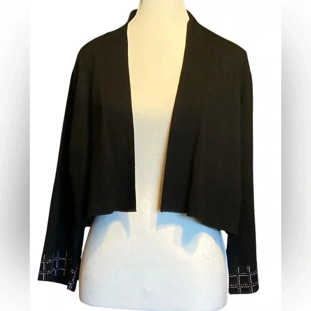 🥂Calvin Klein black cropped evening knit sweater 🥂​